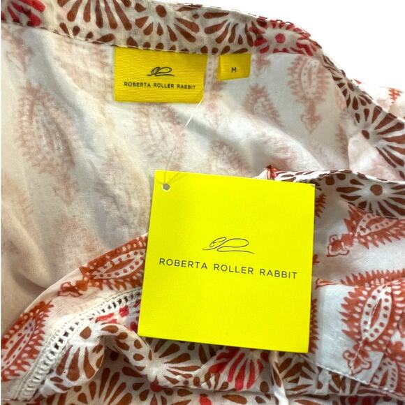 Roberta Roller Rabbit Sanav Serafina Tunic with Fringe in Coral Size Medium NWT - Picture 5 of 8